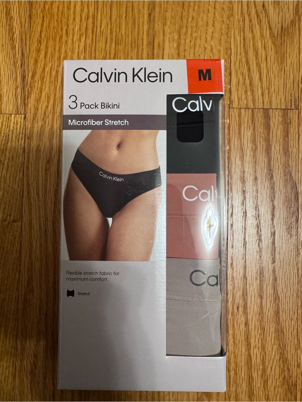 Calvin Klein Women 3-Pack Microfiber Stretch Bikini - New in box